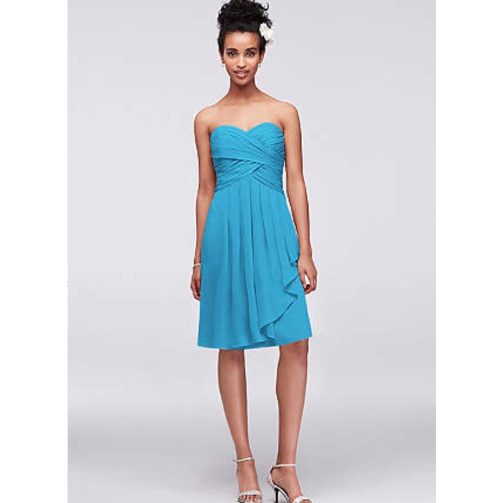 David’s Bridal strapless mini